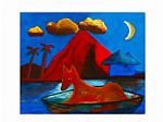 The Red Dog in my Dream by Artist Ian Paradine